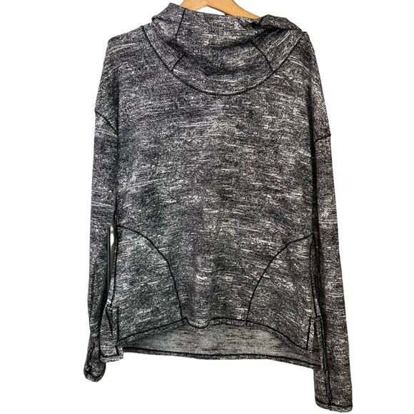 Lululemon Pullover Forever Endeavour Long Sleeve Size 10 Rush Jacquard Black Whi - Picture 1 of 13